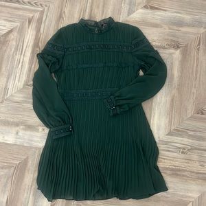 Hunter Greene size large dress, aqua lace embroidery Christmas dress